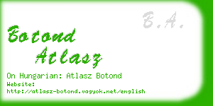 botond atlasz business card
